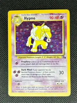 1999 Hypno Fossil Holo Rare Unlimited 8/62 Pokemon Card TCG Vintage MP+ - Image 1