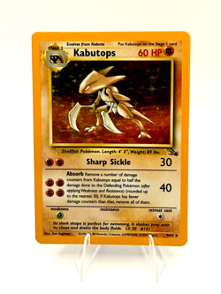 Pokemon TCG Kabutops (9) 09/62 Fossil Holo Rare card Unlimited Holofoil MP - Image 1