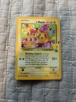 Birthday Pikachu 24 Holo Black Star Celebrations Promo Pokemon Card NM - Mint - Image 1