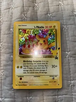 Birthday Pikachu 24 Holo Black Star Celebrations Promo Pokemon Card NM - Mint - Image 3