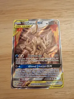 Pokemon TCG Arceus Dialga Palkia GX Card 221/236 Cosmic Eclipse Tag Team - Image 1