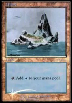 MTG magic cards 1x Island - DCI Arena 2001 Ice Age FOIL art Arena Promos Light P - Image 1