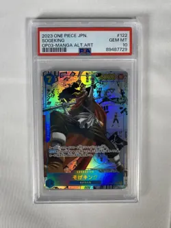 PSA 10 Sogeking OP03-122 Comic Parallel Manga Alt Art One Piece Card giapponese - Image 1