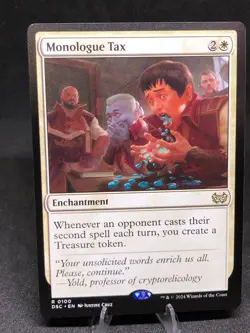 MTG Monologue Tax 0100 Duskmourn Commander Rare Regular NM - Image 1