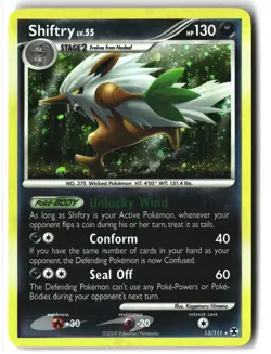 Shiftry ⭐ 13/111 Holo Rare Rising Rivals 2009 Pokemon NM - Image 1