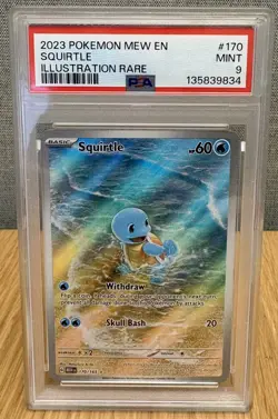 PSA 9 MINT Squirtle 170/165 Sv: Scarlet & Violet 151 Holo Pokemon 2023 - Image 1