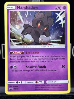 Marshadow - SM85 - Sun & Moon Black Star Promo Holo Pokemon LP - Image 3