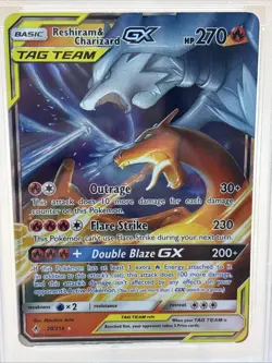 PSA 9 Reshiram & Charizard GX 2019 Pokemon Sun & Moon #20 Unbroken Bonds Holo - Image 2