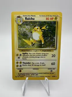 Raichu 14/102 Base Set Unlimited Holo Rare Pokemon TCG MP - Image 1