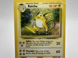 Raichu 14/102 Base Set Unlimited Holo Rare Pokemon TCG MP - Image 4