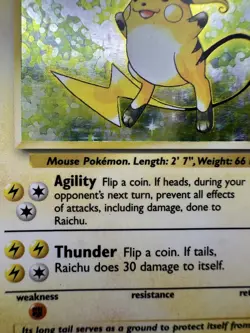 Raichu 14/102 Base Set Unlimited Holo Rare Pokemon TCG MP - Image 5