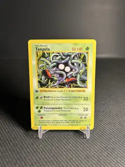 Pokemon TCG Tangela 66/102 1st Edition Base Set (Shadowless) Common HP/DMG - Image 1