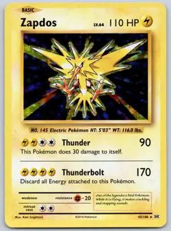 Zapdos 42/108 (NM) - XY: Evolutions - Holo Rare - Pokemon TCG - Image 1