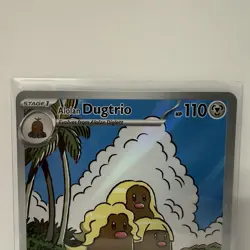 Alolan’s Dugtrio 208/191 IR Surging Sparks Illustration Rare Holo Pokemon TCG NM - Image 2