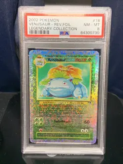 2002 Pokemon Legendary Collection Venusaur Reverse Foil PSA 8 - Image 1