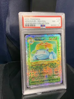 2002 Pokemon Legendary Collection Venusaur Reverse Foil PSA 8 - Image 2