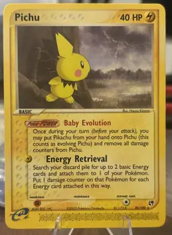 Pichu 20/100 Sandstorm Regular NM Baby Pokemon TCG Rare E Reader - Image 1