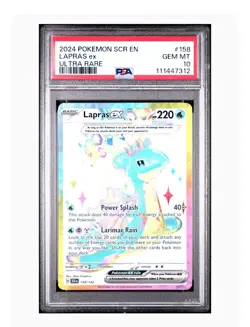 PSA 10 Gem Mint Lapras Ex Ultra Rare 2024 Pokemon Stellar Crown #158 Pokemon TCG - Image 1
