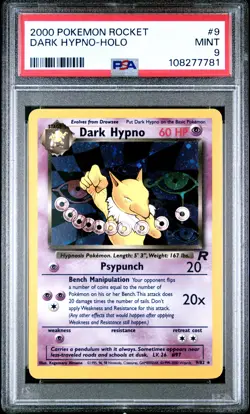 2000 Pokemon Rocket Dark Hypno #9 PSA 9 Holo Vintage - Image 1