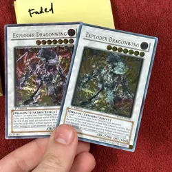 YUGIOH FADED Ink Error Exploder Dragonwing RGBT-EN040 Ultimate Rare 1st Edition - Image 2