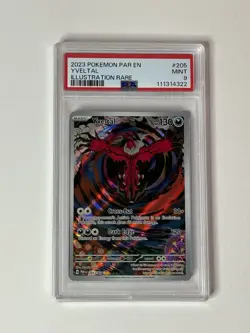 MINT PSA 9: EN Yveltal 205/182 Illustration Rare Pokemon TCG: Paradox Rift - Image 1