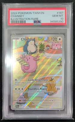 2024 Pokemon SV Twilight Masquerade Chansey #187/167 PSA 10 - Image 1