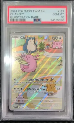 2024 Pokemon SV Twilight Masquerade Chansey #187/167 PSA 10 - Image 2
