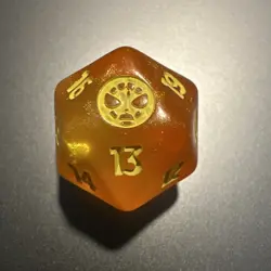 Oversized D20 Spindown Life Counter Marvel's Spider-Man MTG Magic SPM Orange - Image 1