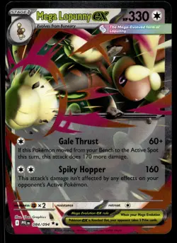 MEGA LOPUNNY EX - 084/094 Double Rare Phantasmal Flames Pokemon Holo NM - Image 1