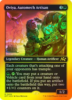 MTG FIRST PLACE FOIL Oviya, Automech Artisan - Aetherdrift #469 - Image 1