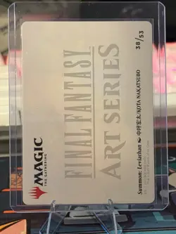 Final Fantasy MTG Art Series Summon Leviathan - Gold Stamp Signature Card - Image 2