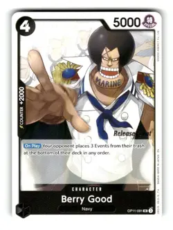 One Piece A Fist of Divine Speed Release Event Card Berry Good OP11-091 - Image 1