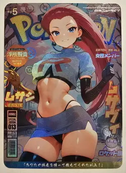 Jessie Pokemon Sexy Anime Waifu Comic Card - Image 1