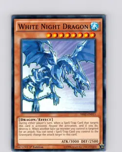 Yu-Gi-Oh TCG White Night Dragon SR02-EN011 1st Edition Regular Common Card NM - Image 1