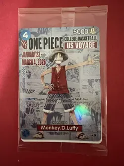 SEALED One Piece College Basketball NCAA Promo Card Monkey D Luffy - Image 2