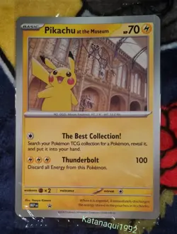 Pokemon Natural History Museum Pikachu at the Museum promo trading card TCG - Image 1