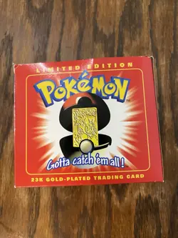 23K Gold Plated CHARIZARD Trading Card 1999 Burger King Pokemon Ball NEW SEALED - Image 1