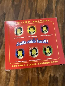 23K Gold Plated CHARIZARD Trading Card 1999 Burger King Pokemon Ball NEW SEALED - Image 3