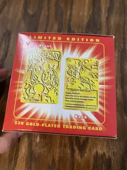 23K Gold Plated CHARIZARD Trading Card 1999 Burger King Pokemon Ball NEW SEALED - Image 4