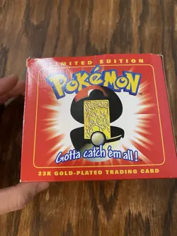23K Gold Plated CHARIZARD Trading Card 1999 Burger King Pokemon Ball NEW SEALED - Image 5