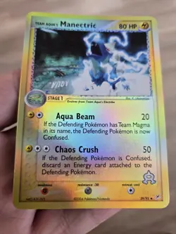 Team Aquas Manectric 29/95 Reverse Holo Foil Ex Magma Vs Aqua 2003 Pokemon Card - Image 2