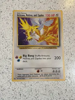 Pokemon WOTC Promo Card Articuno, Moltres, Zapdos Jumbo Card LP/MP See Pics! - Image 1