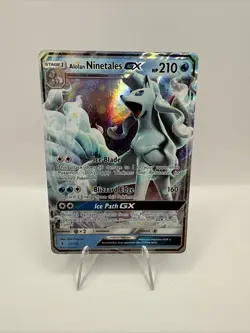 Pokemon Card Alolan Ninetales GX 22/145 Holo Full Art 2017 Rare LP - Image 1