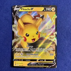 Pikachu V 043/185 Swsh04: Vivid Voltage Holo Card - NM/Mint (c) - Image 1