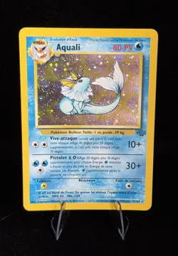 Vaporeon (Aquali) 12/64 - WoTC Jungle - Holo w/ Swirl - FRENCH Pokemon Card | LP - Image 1