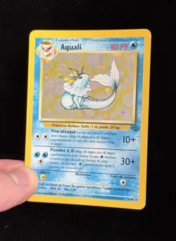Vaporeon (Aquali) 12/64 - WoTC Jungle - Holo w/ Swirl - FRENCH Pokemon Card | LP - Image 2