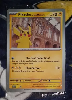 Pokemon Natural History Museum Pikachu at the Museum promo trading card TCG - Image 1