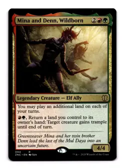 Mina and Denn, Wildborn - 94 ZNC: Commander: Zendikar Rising R Normal NM - Image 1