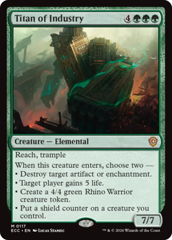 x1 Titan of Industry M MTG Commander: Lorwyn Eclipsed M/NM, English - Image 1