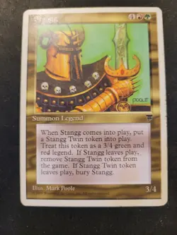 Magic the Gathering Stangg 1995 Chronicles Edition MTG 1995 Legend (Mark Poole) - Image 1